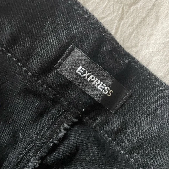 Express Black High-Rise Straight Ankle Pants - Picture 8 of 8